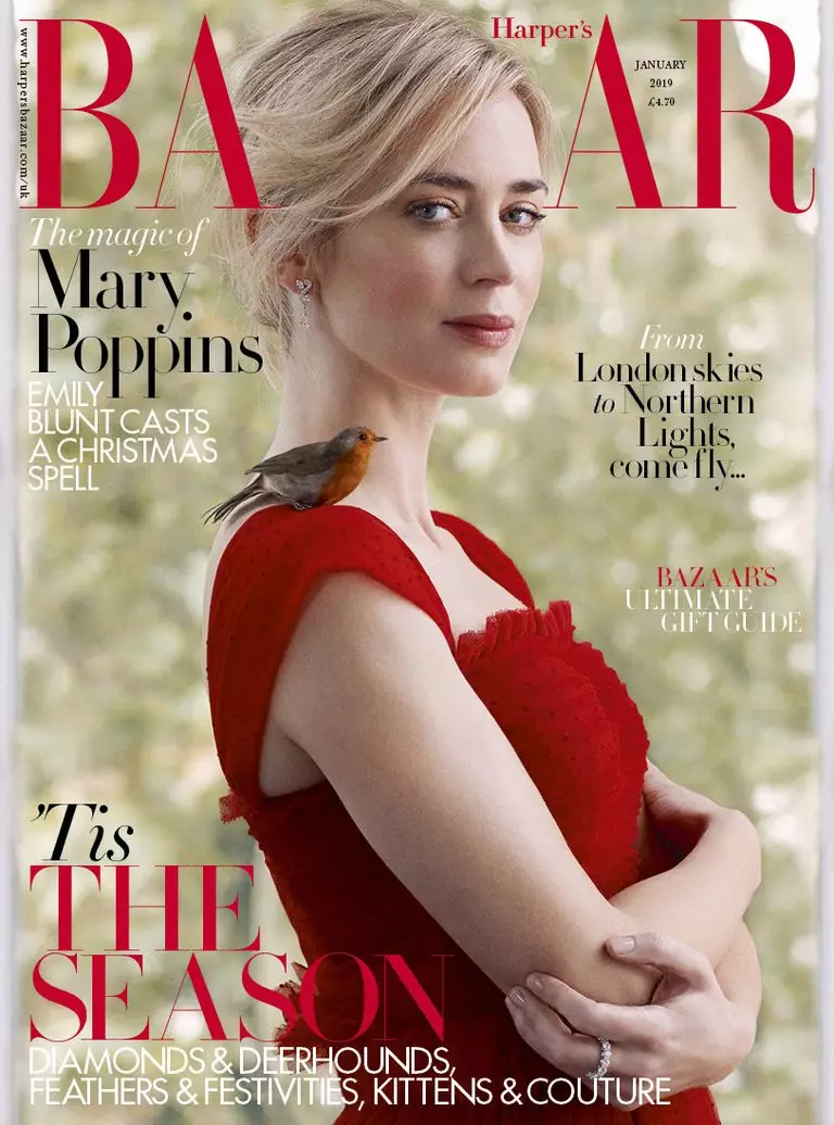 Emily Blante tyylikkäässä kuvassa ampua British Harper's Bazaarille (tammikuu 2019) 100905_1