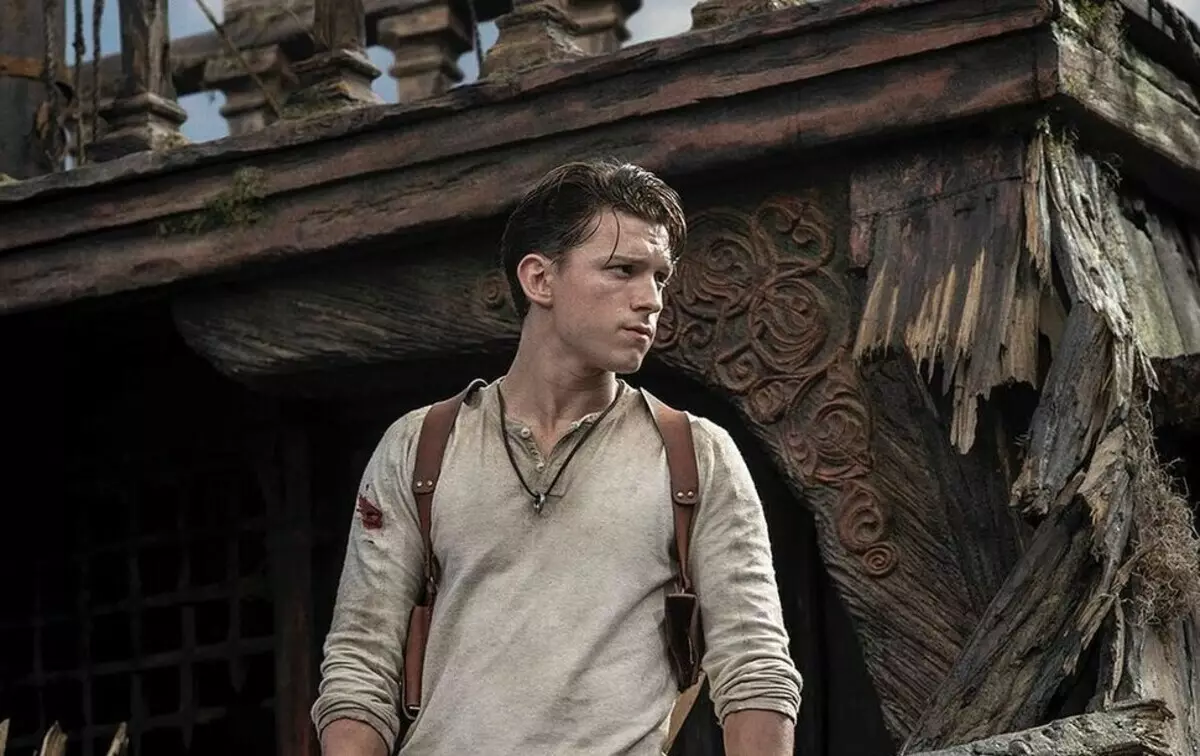 Uncharted: Tom Holland in het beeld van Neutrana Drake op het eerste filmframe