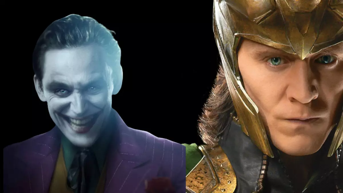 จาก Marvel ใน DC: ศิลปิน Voloki Tom Hiddleston แสดงให้เห็นในภาพของ Joker