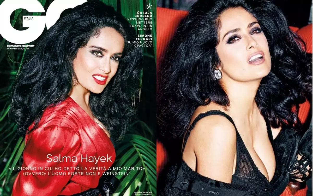 Salma Hayek spilte i en sensuell fotografering for GQ