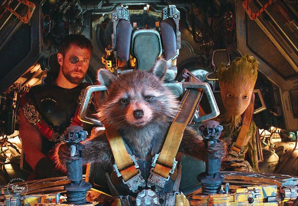 Raccoon Rocket Attacks Jane Foster Sobre The Concept Art 