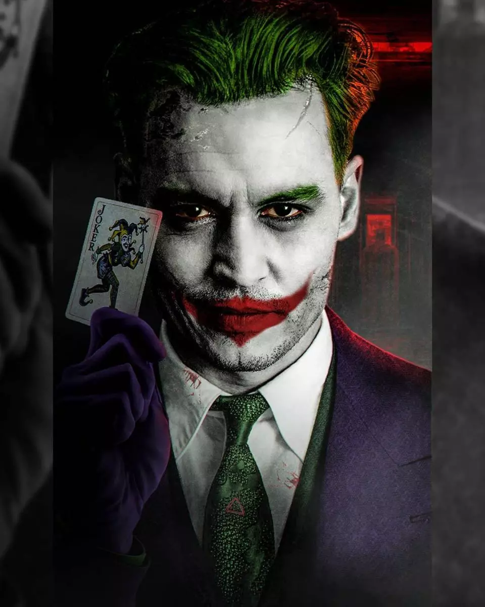 Johnny Depp-ek Joker-en irudian erakutsi zuen 