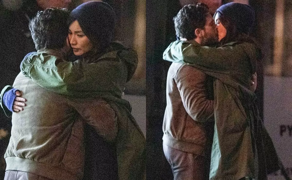 Foto: Keith Harington Kisses Gemma Chan på skytte av "Evig"