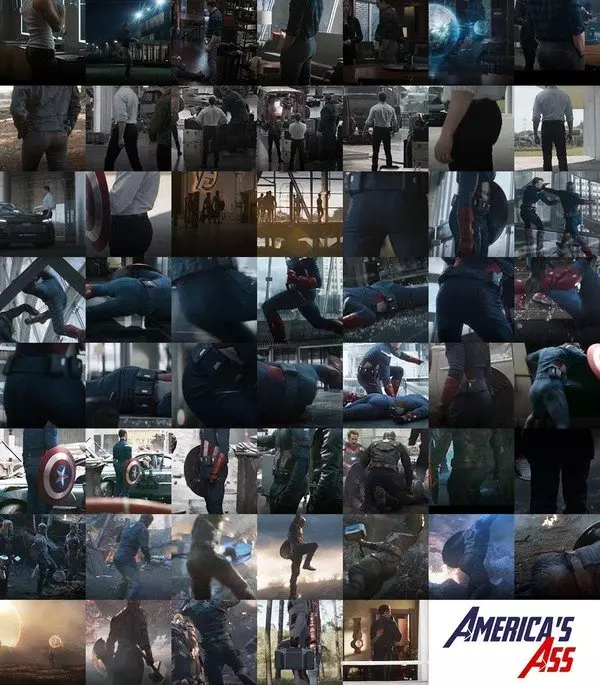 Op de vreugde van fans van Chris Evans: op Reddit gepubliceerd een pittige collage met Captain America 106671_1