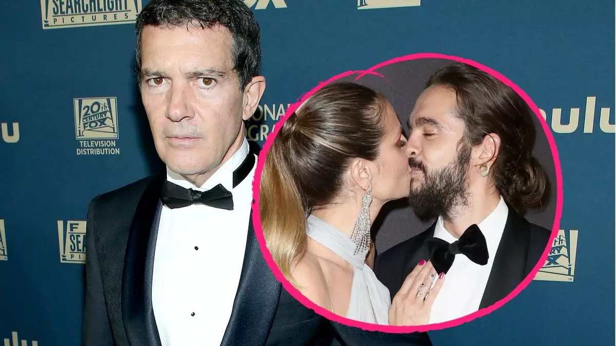 Banderas Antonio yang diterbitkan oleh tingkah laku Frank Heidi Klum dan Tom Kaulitz di Golden Globe