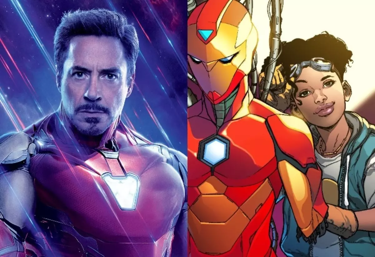 Robert Downey Jr. igis version de virinoj de la Iron Man en la Filmmoven Marvel