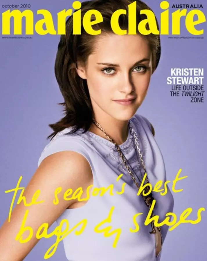 In ynterview mei Kristen Stewart yn Marie Claire. Austraalje. October 2010.