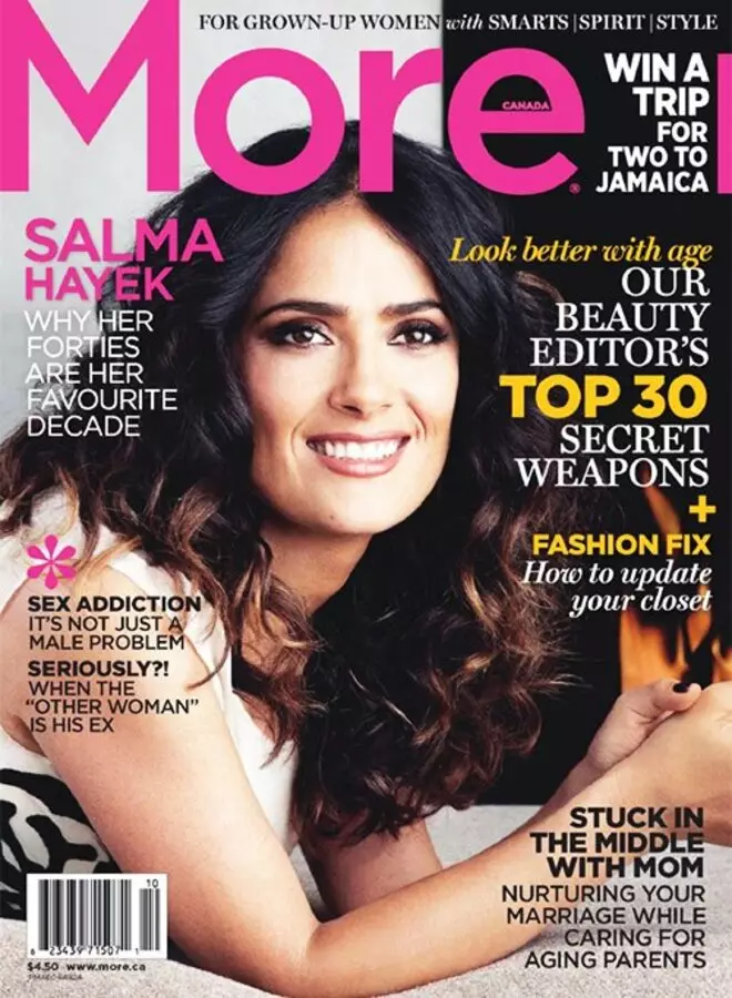 Salma Hayek në revistën më shumë Kanada. Tetor 2012.