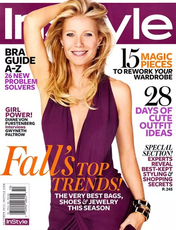 Instyle இதழில் க்வினெத் பால்ட்ரோ. அக்டோபர் 2012.