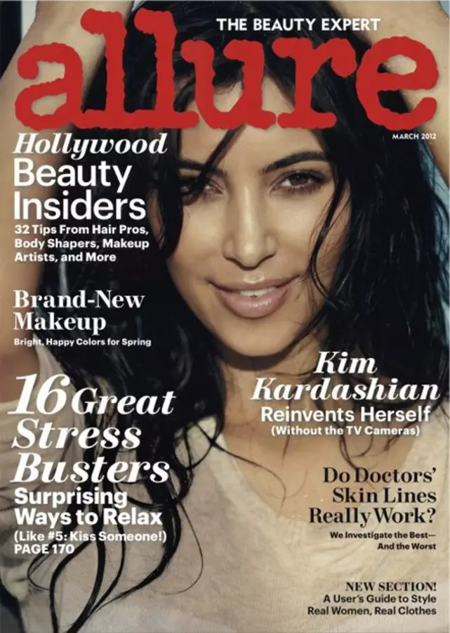 Kim Kardashian nella rivista ALLURE. Marzo 2012.