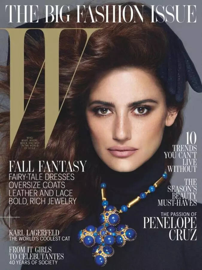 Penelope Cruz dans le magazine W. Septembre 2012