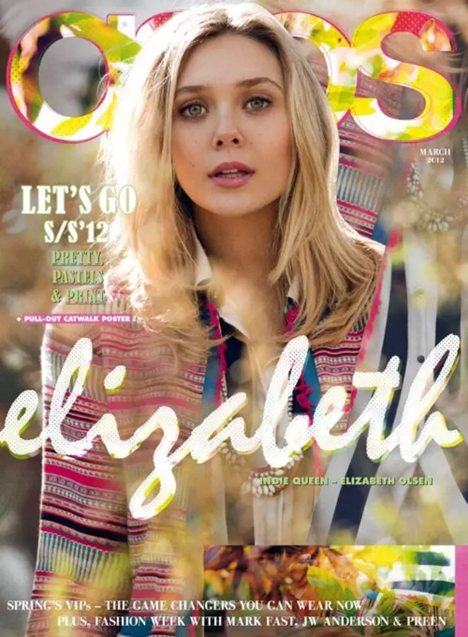 Elizabeth Olsen នៅក្នុងទស្សនាវដ្តី Asos ។ ខែមីនាឆ្នាំ 2012 ។