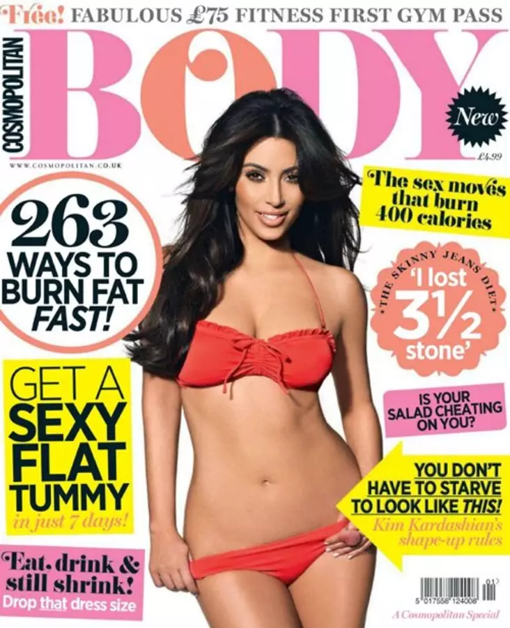 Kim Kardashian v reviji Cosmopolitan Body 2012