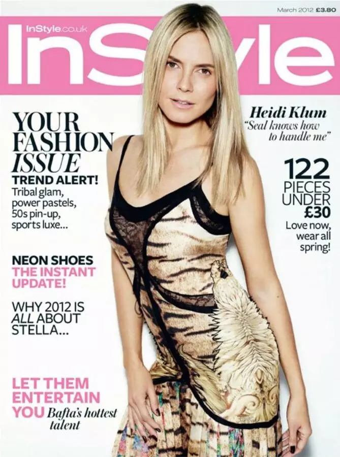 Instyle မဂ္ဂဇင်းရှိ Heidi Klum ။ မတ်လ 2012 ။