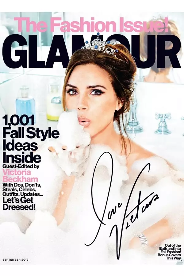 Victoria Beckham v reviji Glamour. September 2012.