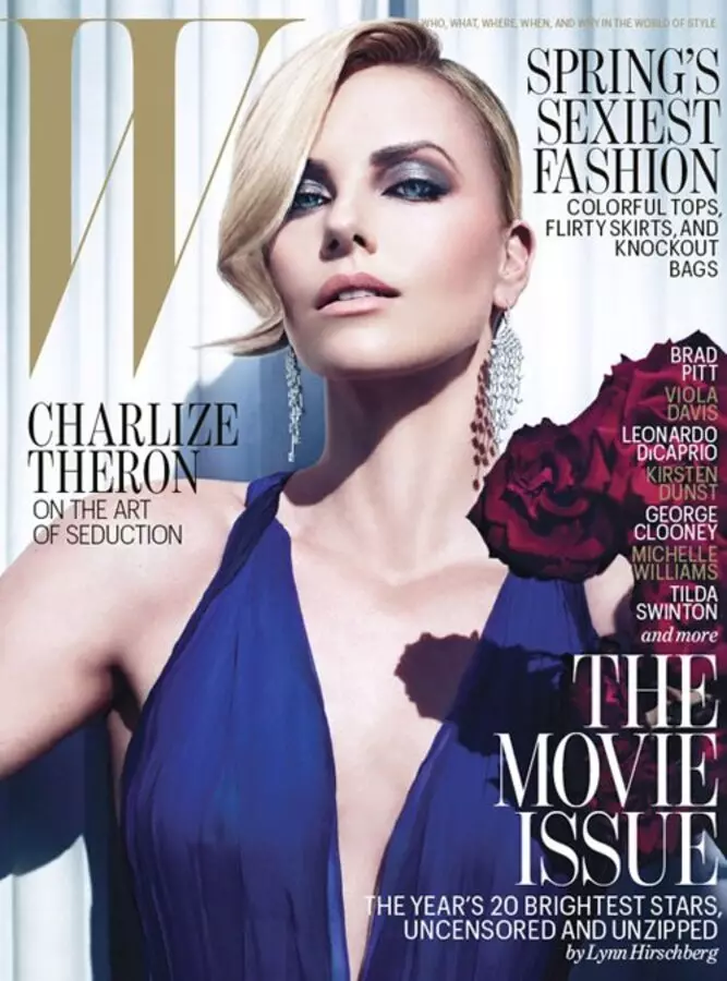 Charlize Theron in het tijdschrift W. februari 2012