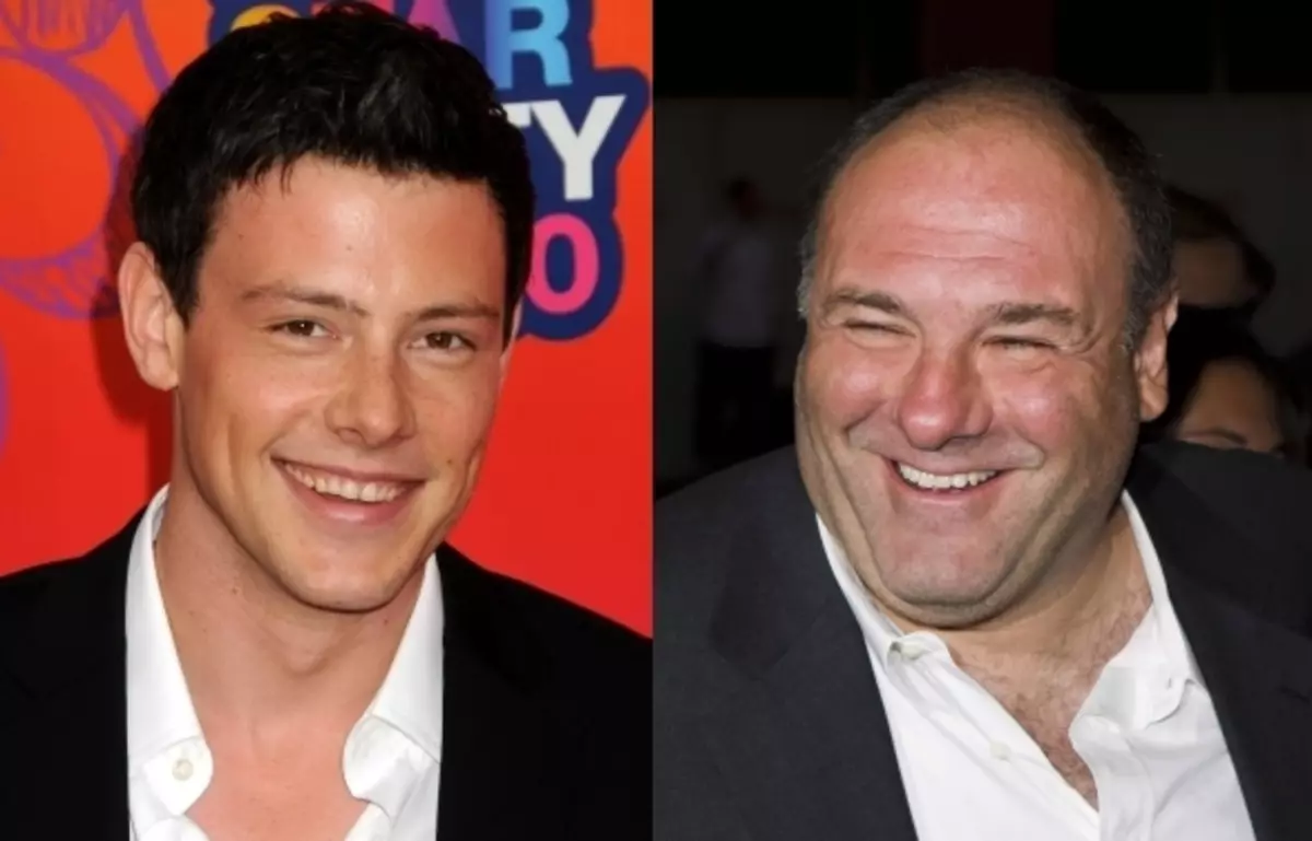 James Gandolfini in Cory Monteith, ki je počaščen na slovesnosti Emmy