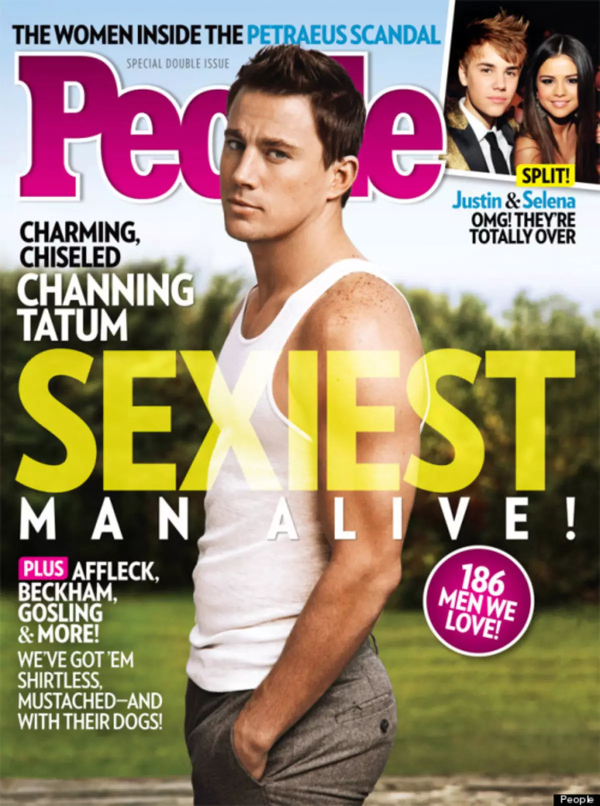 "Die sexyste manlike planeet" Channing Tatum en ander in die tydskrif Mense