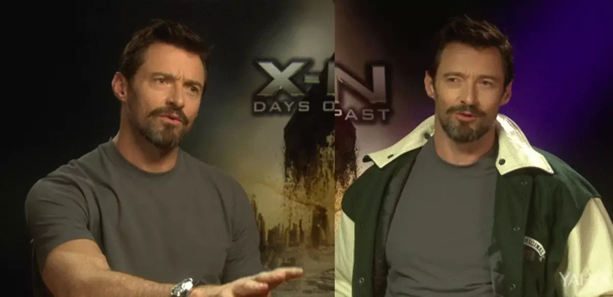 Video: Hugh Jackman anawasiliana na yeye mwenyewe kutoka zamani