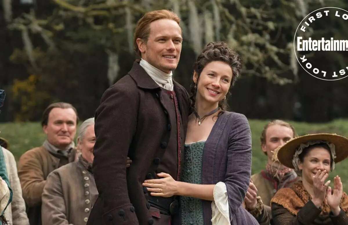 Sam Hubreween assegurou que Jamie e Claire "The Hotst Couple" na quinta temporada "Strankrianki"