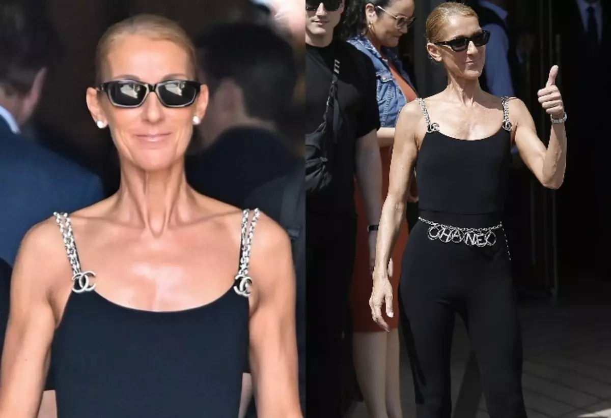 Photo: Embumbling, but happy Celine Dion in Paris