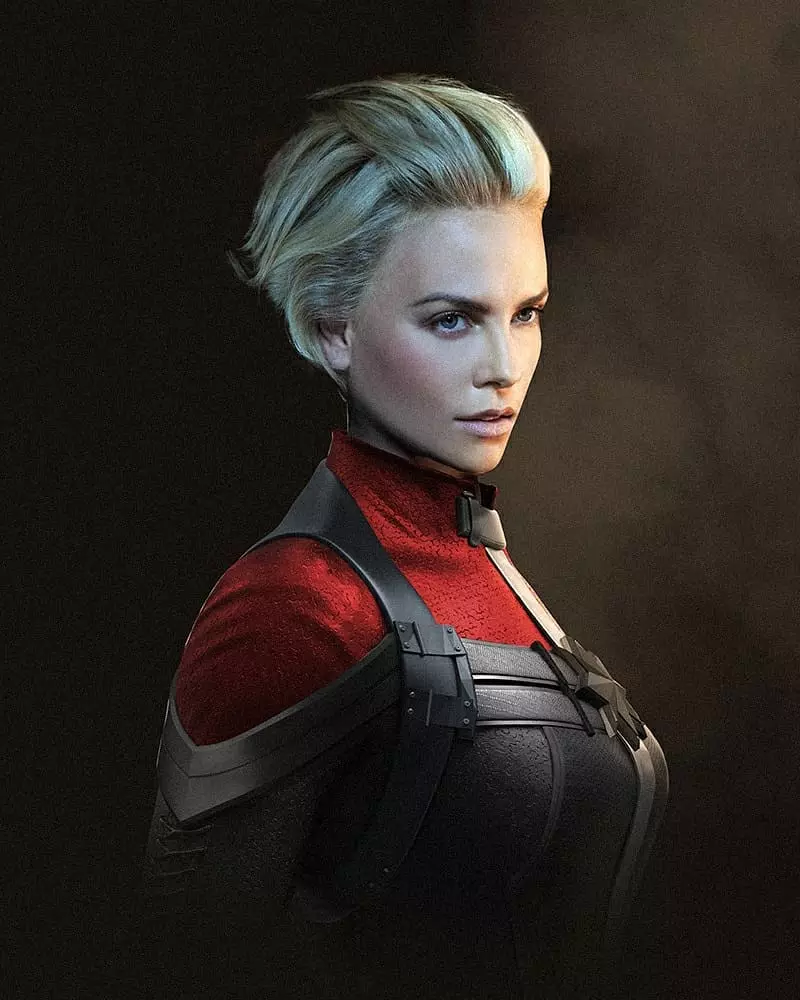 Charlize Theron replaced Brie Larson in the role of Captain Marvel on fan art 129380_1