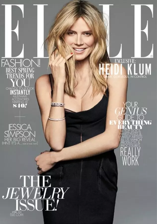 Heidi Klum w Magazine Elle. Kwiecień 2012 r.