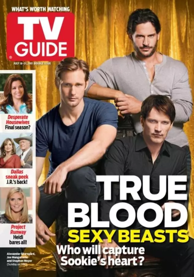 Stephen Moyer, Alexander Skarsgard e Joe Mangano per la rivista Guida TV