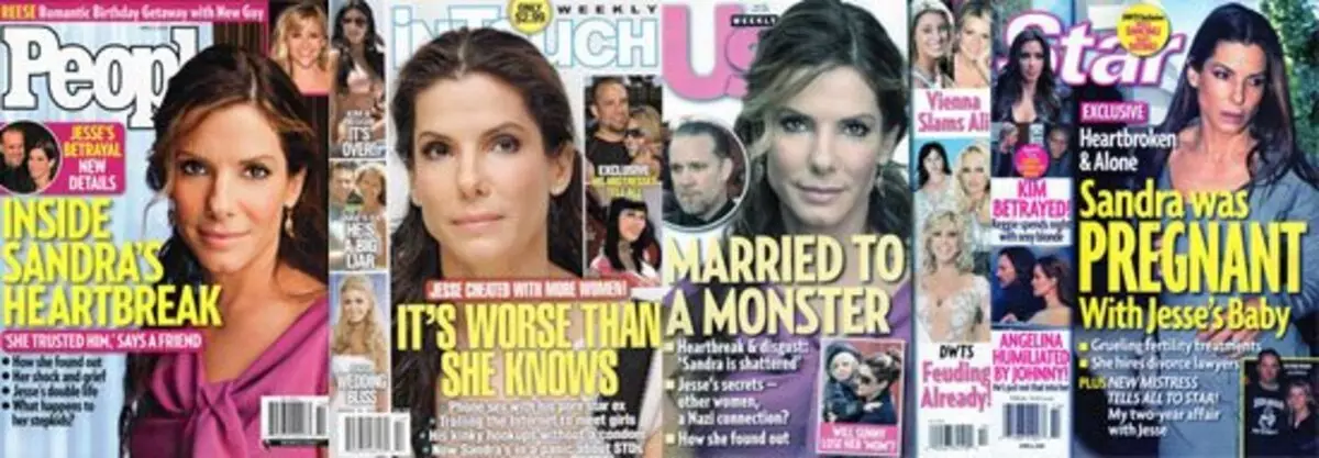 Sandra Bullock - δυστυχισμένη βασίλισσα του Tabloid