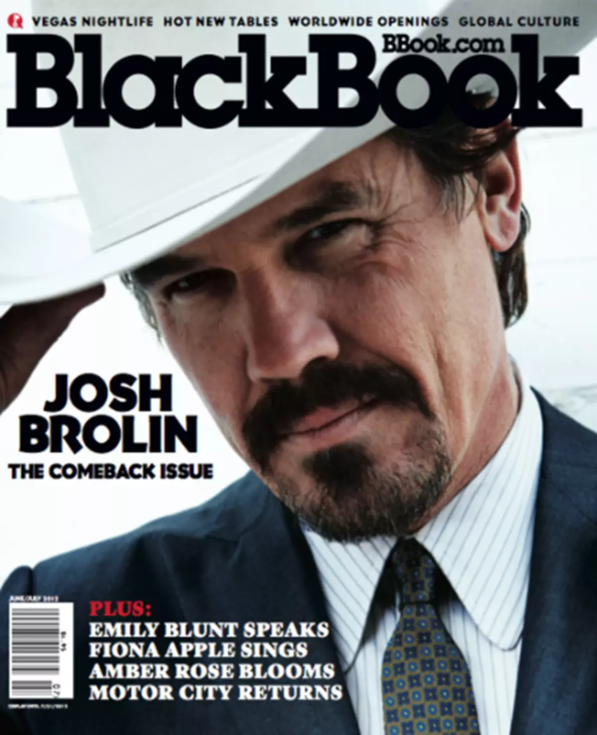 Josh Brolin i Blackbook-magasinet. Juni / juli 2012