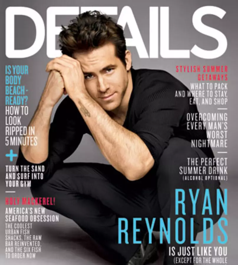 Ryan Reynolds di majalah detail