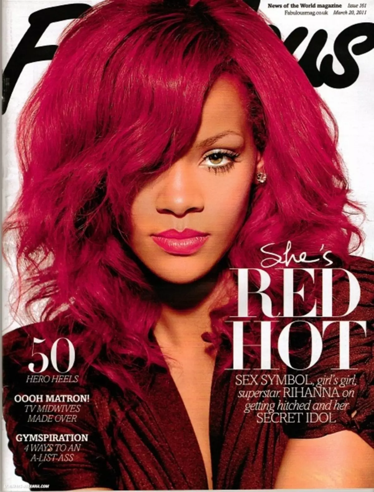 Rihanna a la revista fabulosa. Març de 2011.