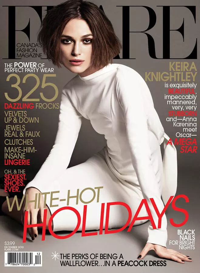 Keira Knightley Flare ajakirjas. Detsember 2012