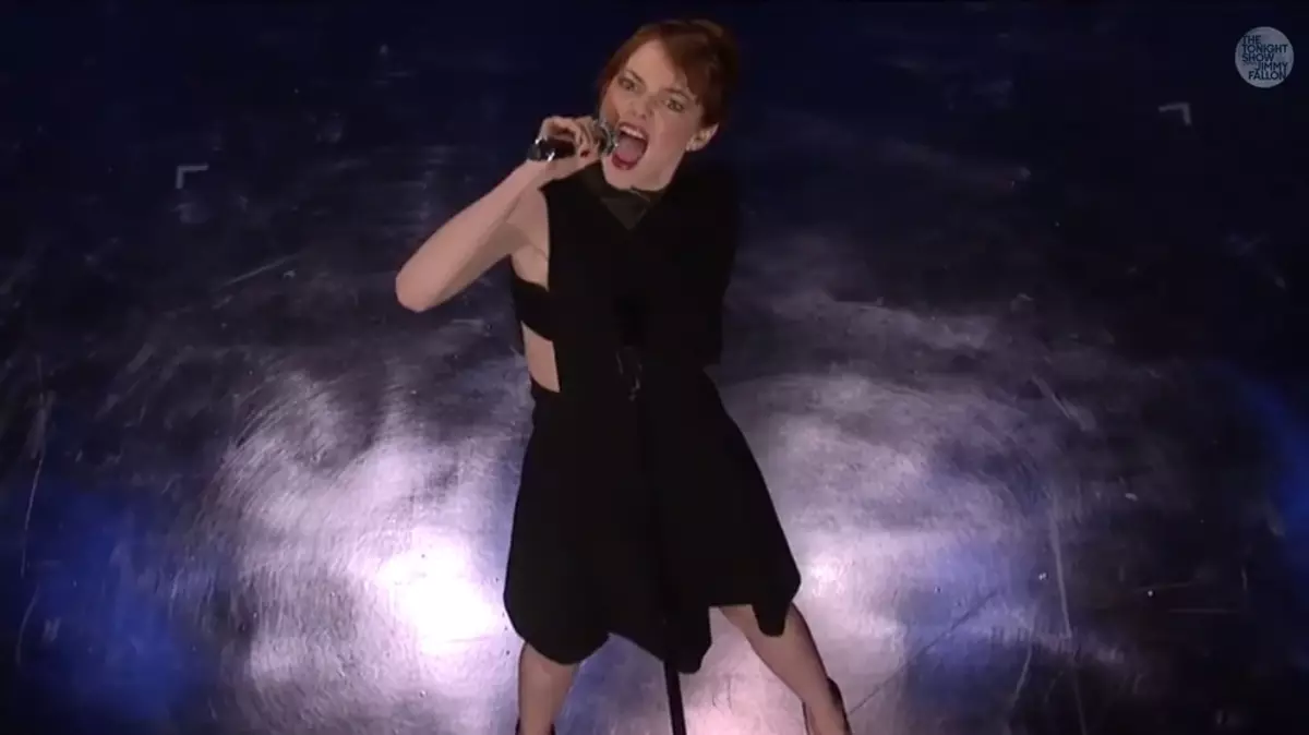 Emma Stone a l'espectacle Jimmy Fallon