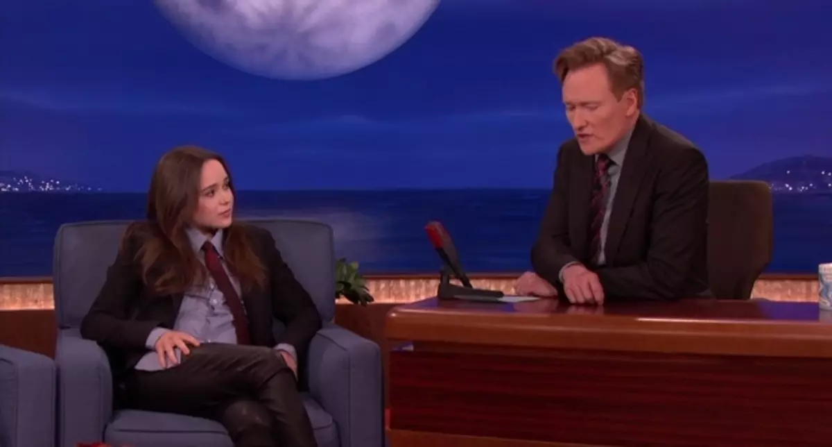 Ellen Page в шоуто Конан О'Брайън