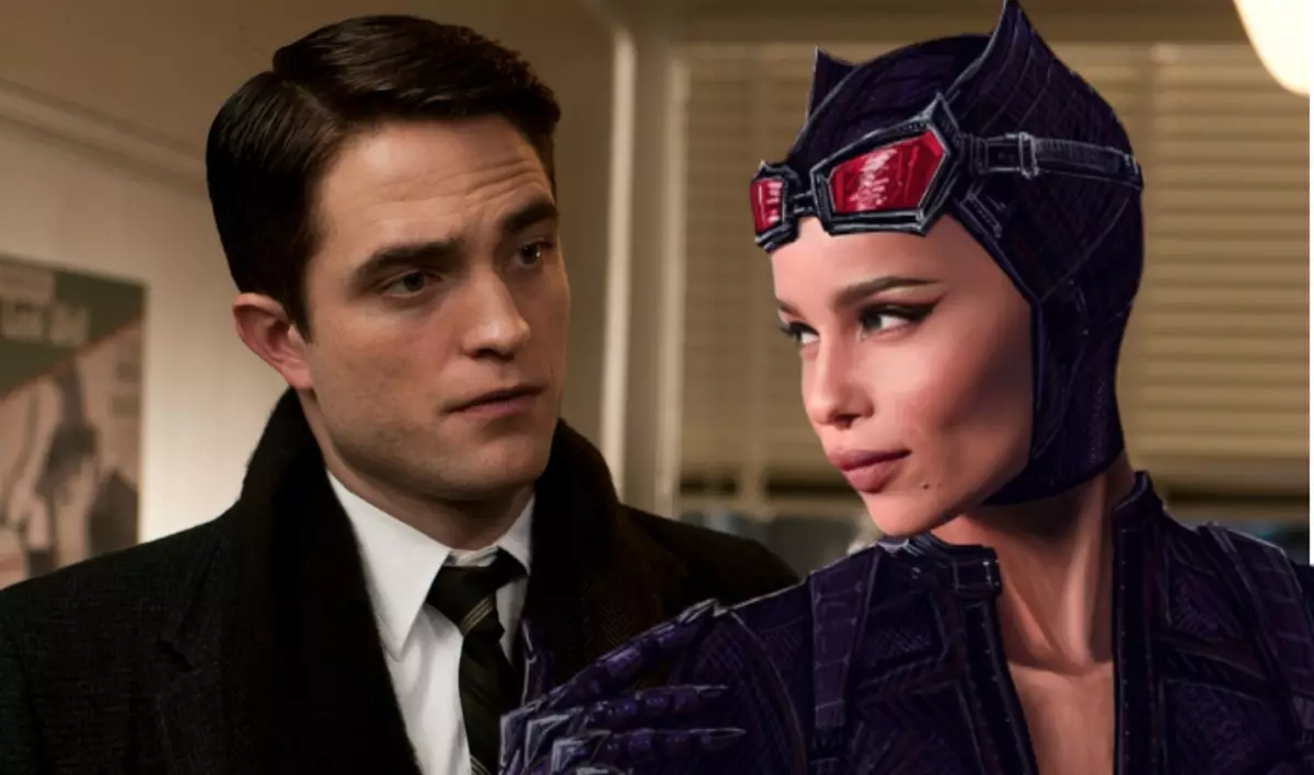 "Foje ekscita, foje amuza": Zoe Kravitz priskribis Robert Pattinson en la kostumo de Batman