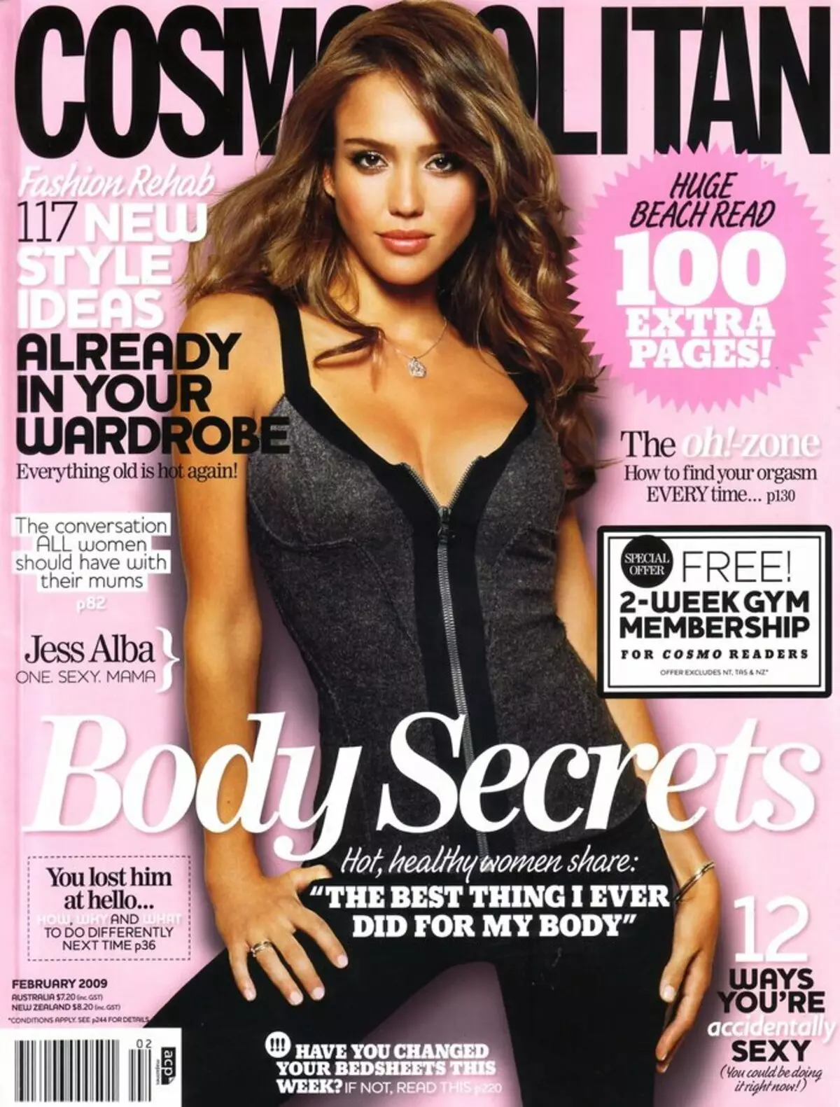 Jessica Alba na capa cosmopolita Austrália. Fevereiro de 2009.