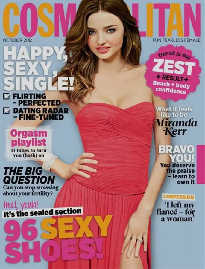 Miranda Kerr a Cosmopolitan magazinban Dél-Afrika. 2012. október.