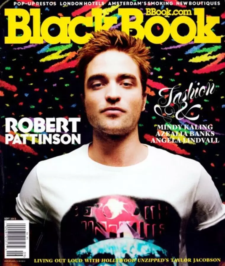 罗伯特帕丁森在黑色杂志中。 2012年9月