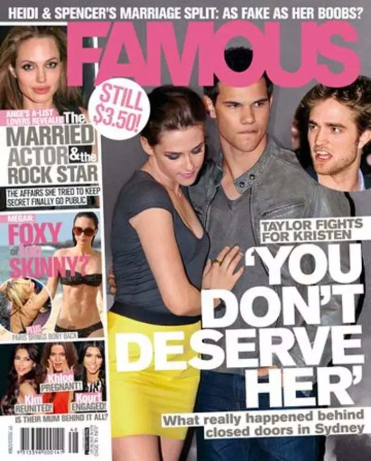 Pengantin: Taylor Lautner ujar Robert Pattinson ora pantes stewart kristen