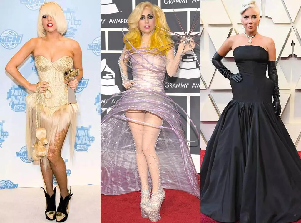 Evolution Lady Gaga-styl: fan jurken fan fleis nei diamanten foar diamanten foar 30 miljoen dollar 18533_1