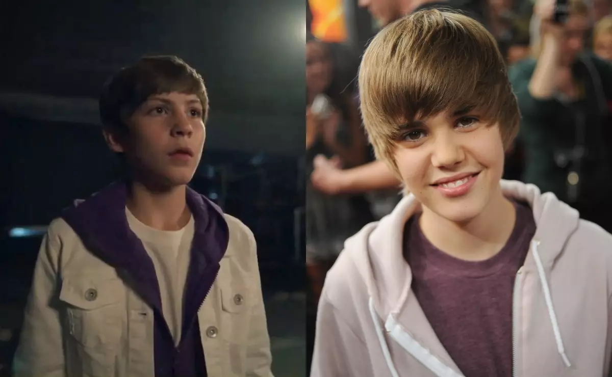 Ric i solitari: Jacob War Plambl va jugar a Little Justin Bieber a Justin Bieber Clip
