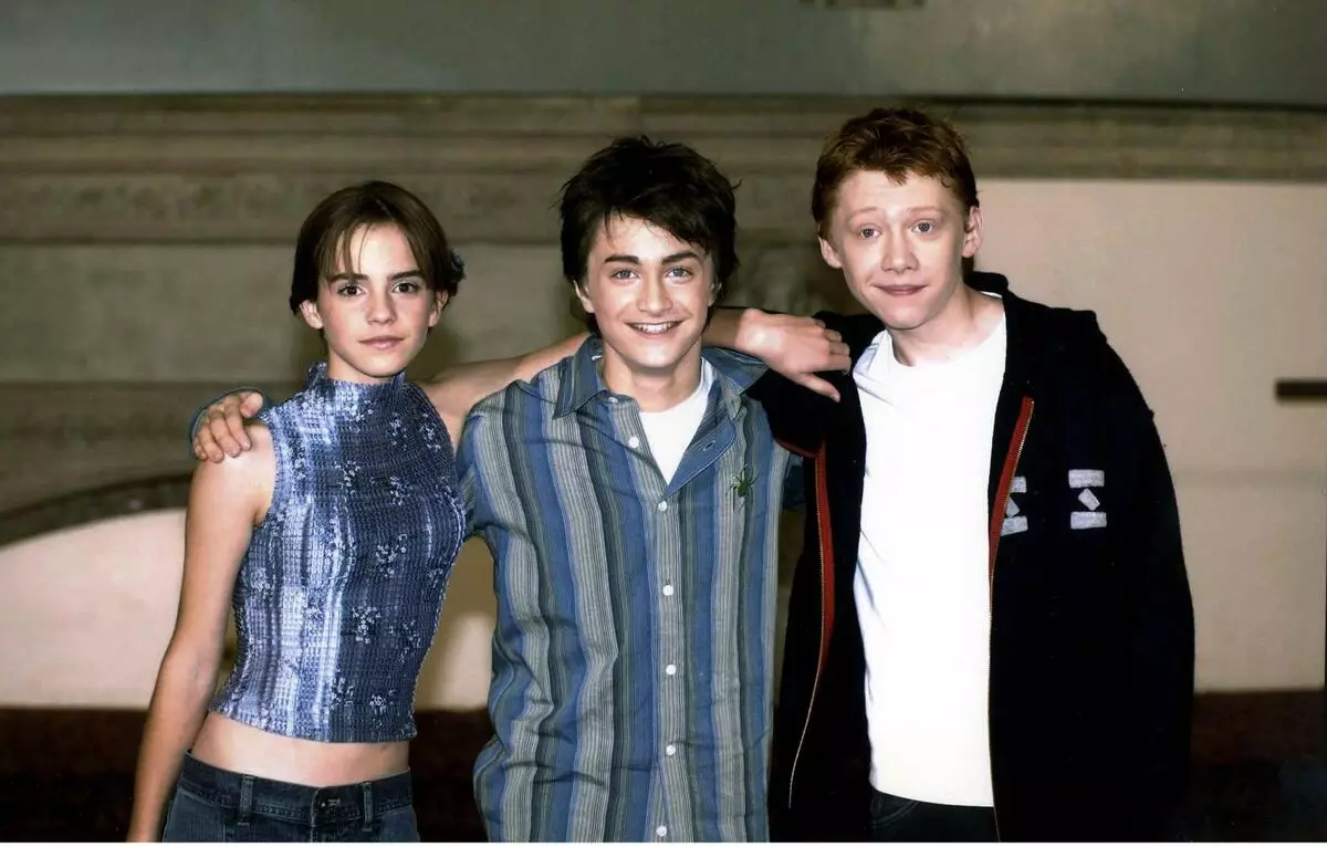 Daniel Radcliffe sa pakikipag-usap sa Emma Watson at Rupert Greent: 