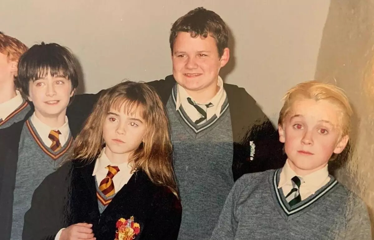 Sangat kecil: Tom Felton berbagi foto arsip dari syuting "Harry Potter"