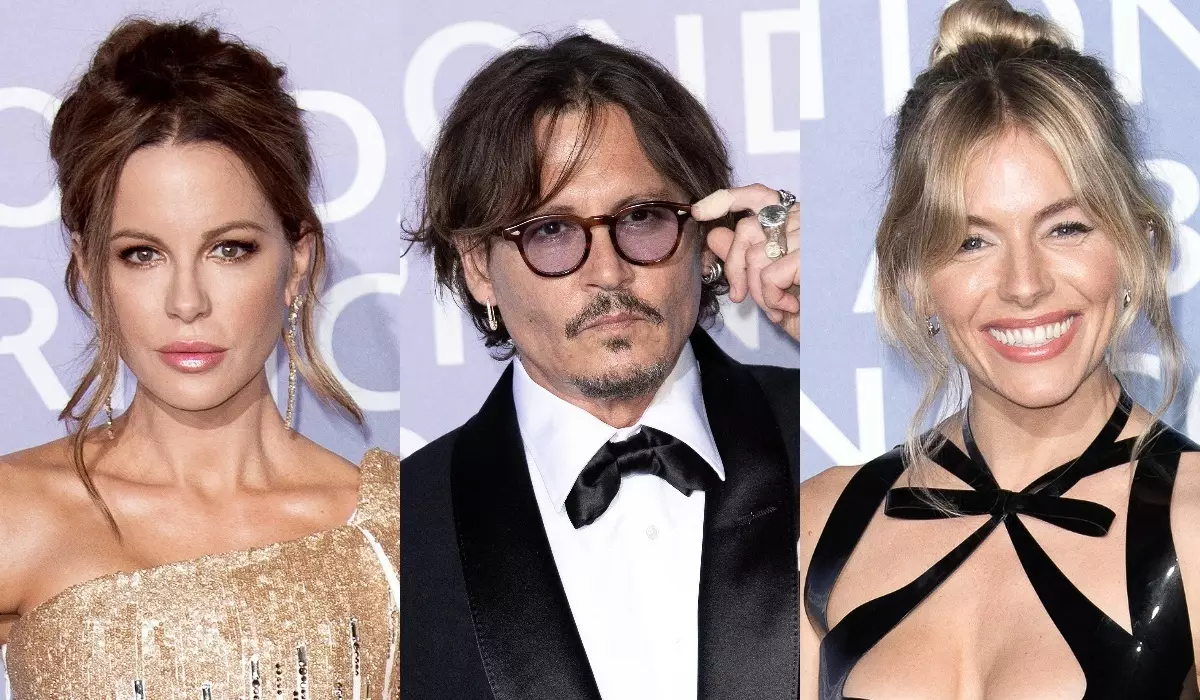 Kate Beckinsale, Johnny Depp, Sienna Miller alfonbra gorri handienean pandemia baten ondoren