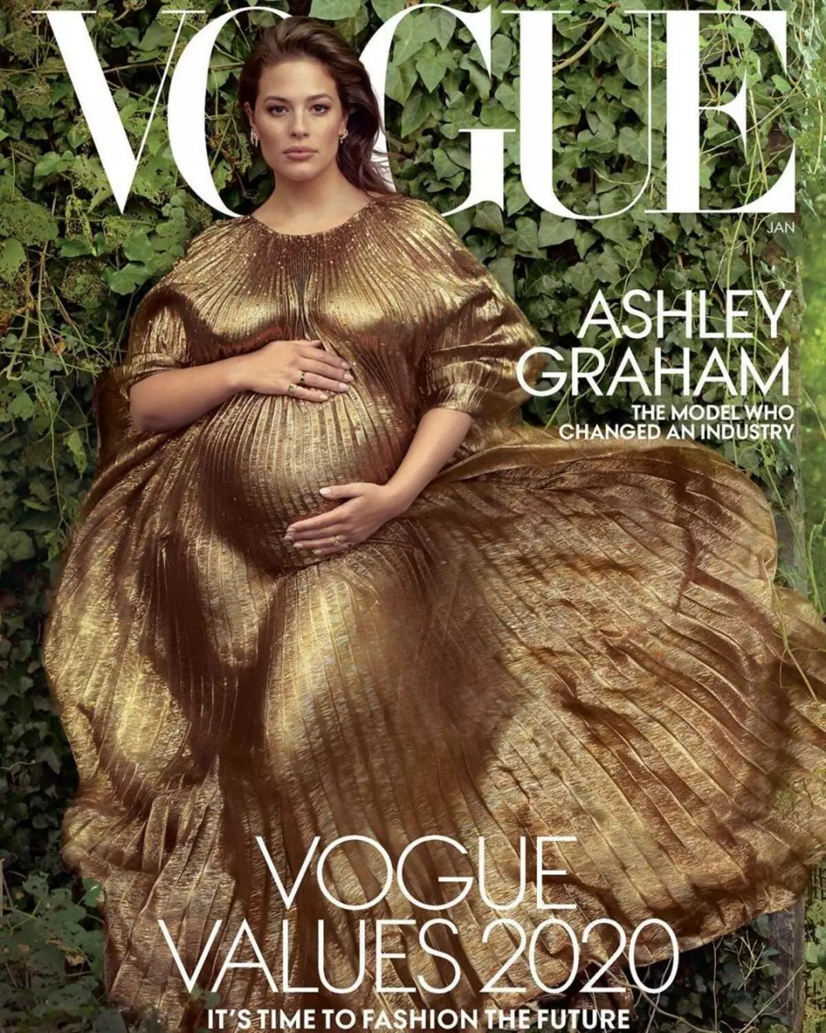 Pob txha dav: Ashley Graham tau hais hauv kev sib tham nrog Vogue, uas tsis tuaj yeem poob phaus 20614_1