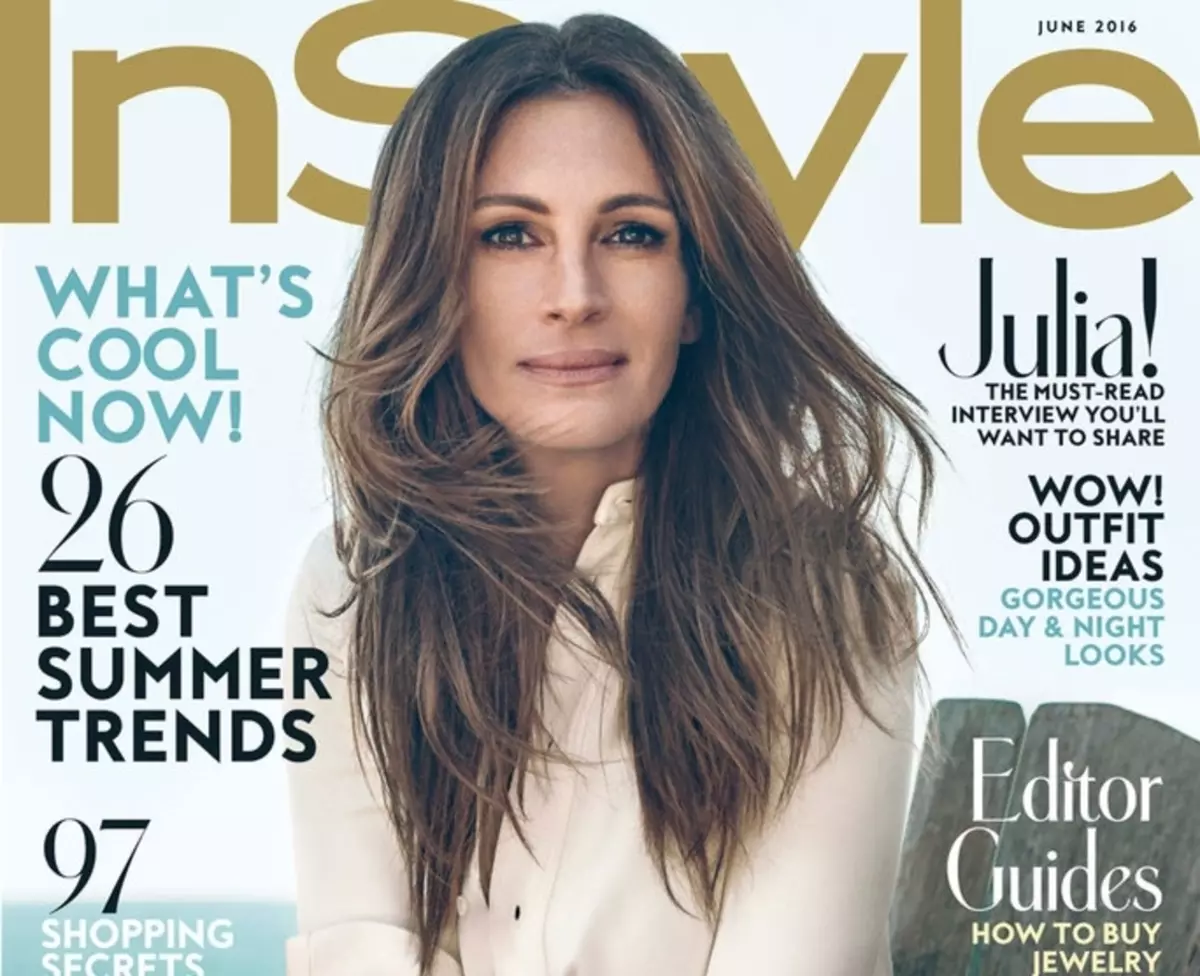 Julia Roberts trên tạp chí Instyle. Tháng 6 năm 2016.