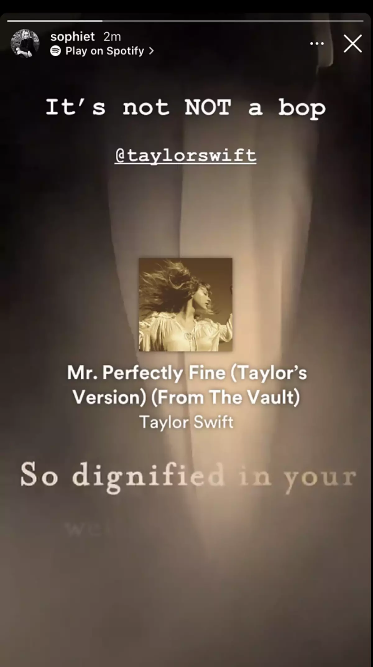 Ing jaringan curiga yen Taylor Swift khusus kanggo lagu Sophie Turner 21545_1
