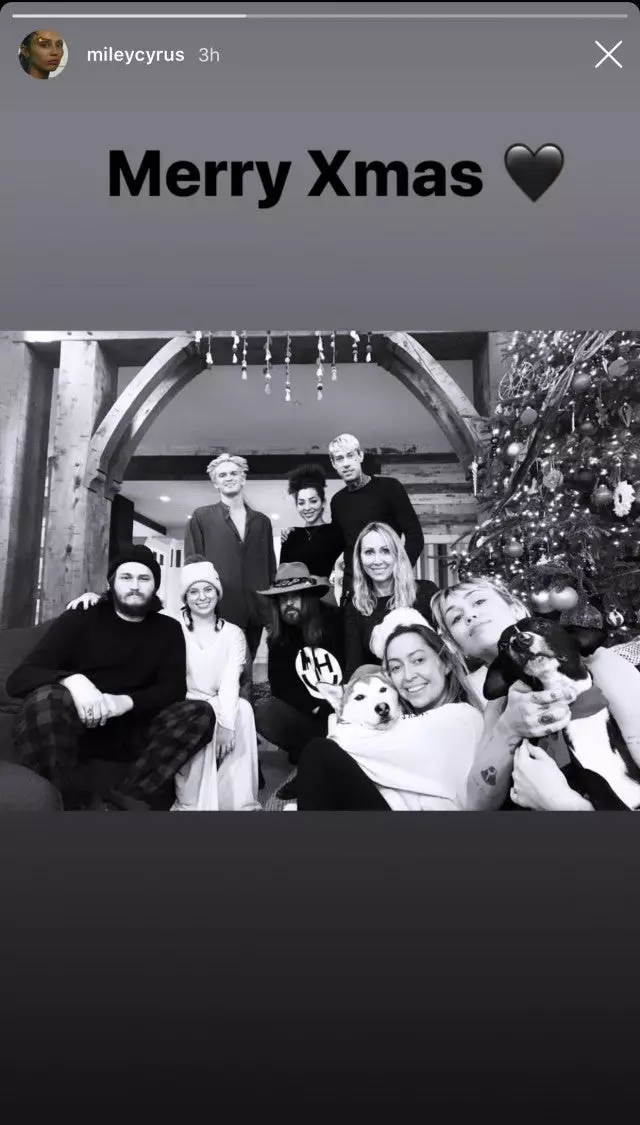 Selfie trustrice et romantique: Miley Cyrus et Cody Simpson ont célébré Noël ensemble ensemble 27115_1