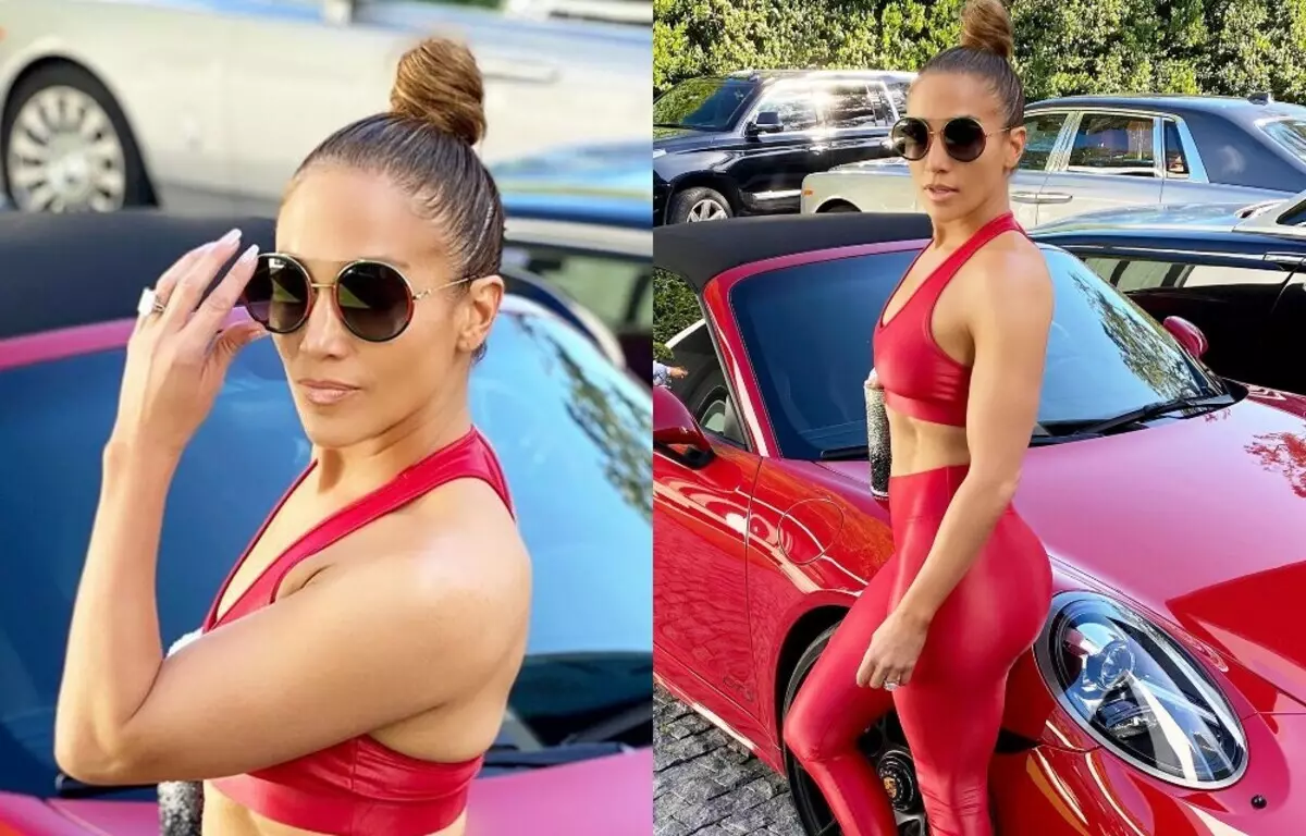 Jennifer Lopez opschepte de figuur op de achtergrond van auto's: "Baby, op straat warm"